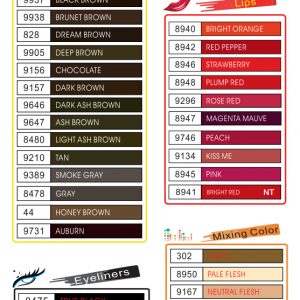 Doreme Pigments Colour Chart