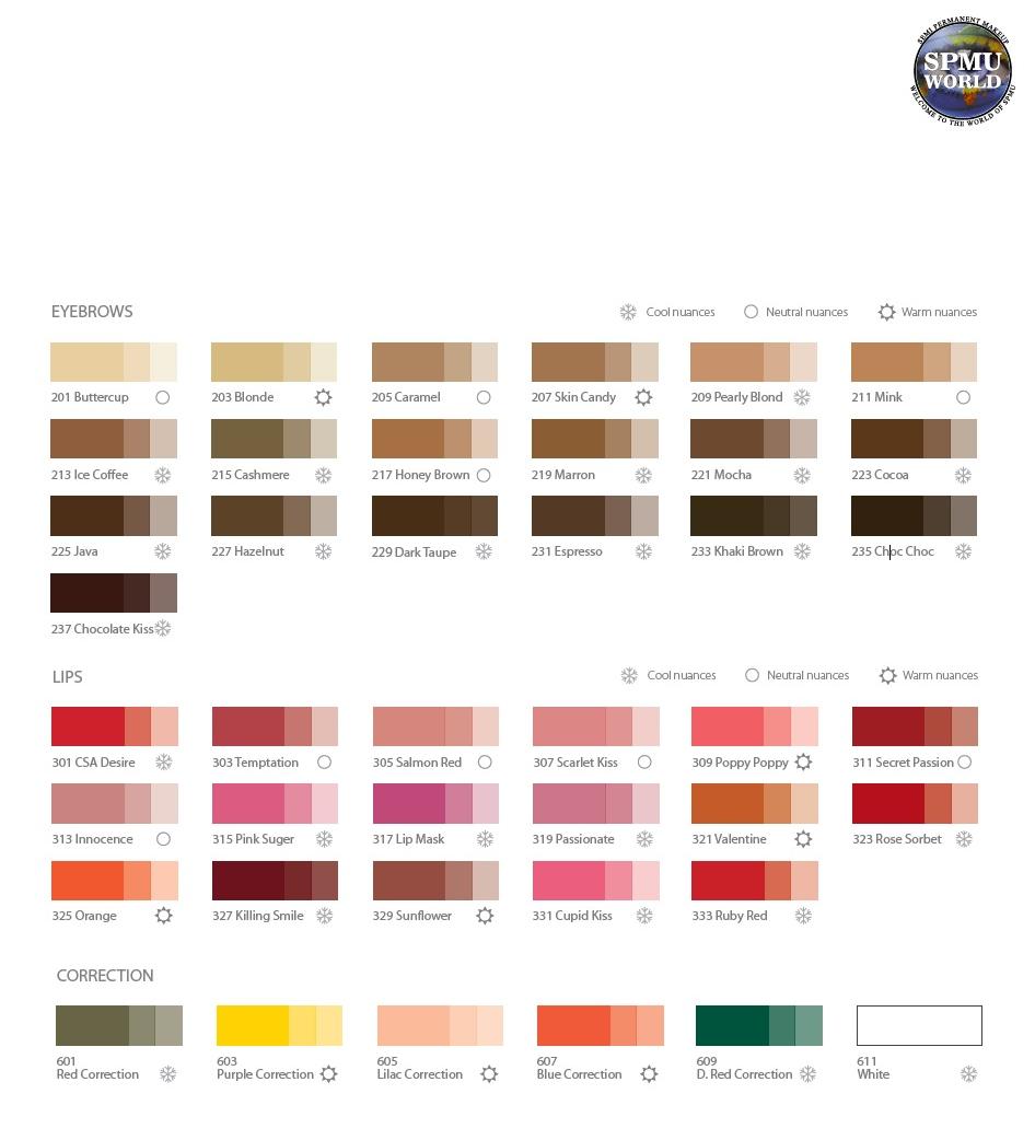 Doreme Pigments Colour Chart